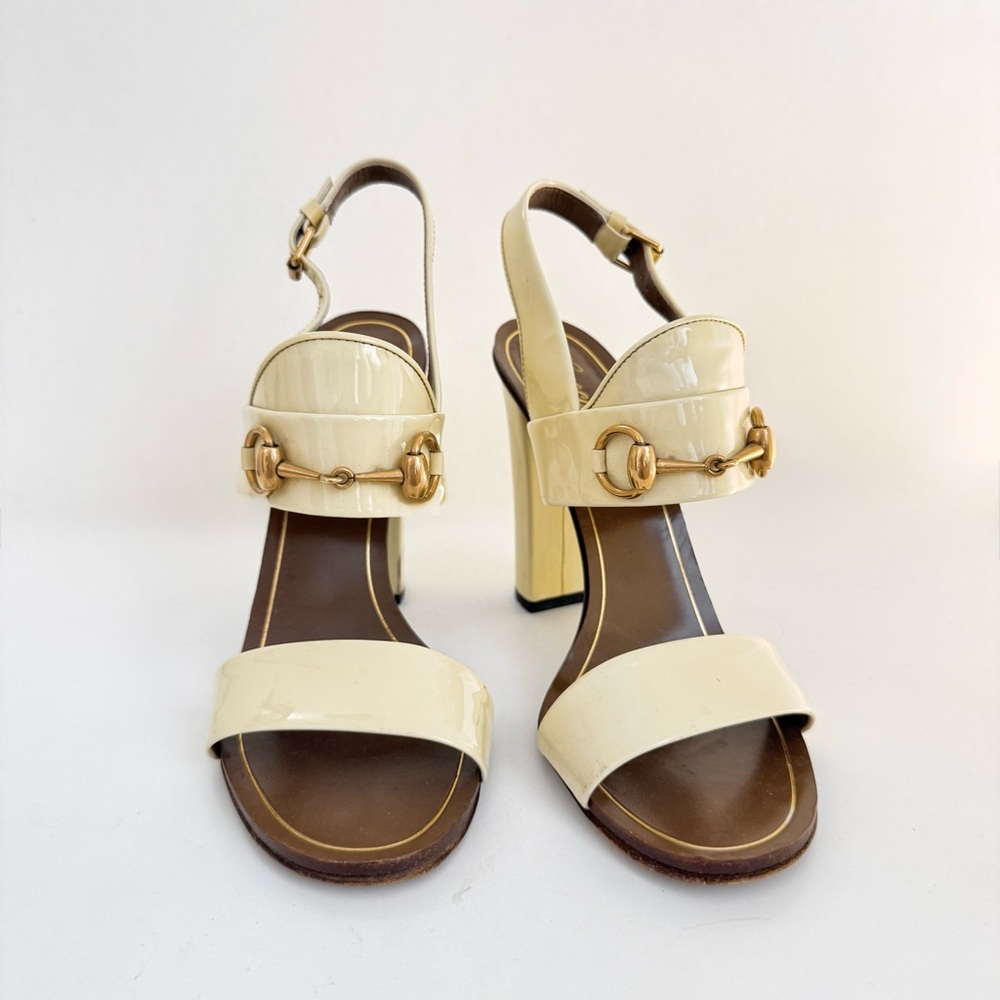 Gucci horsebit buckle Buttercream Sandals